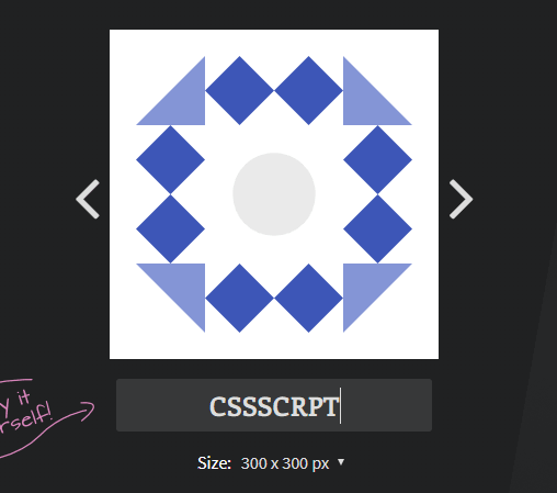 Generador de Identicon con JavaScript y Canvas/SVG-Jdenticon