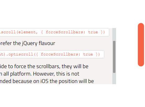 Biblioteca de barra de desplazamiento personalizable ligera-Optiscroll