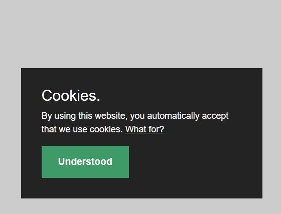 Ventana de consentimiento mínimo de cookies en JavaScript-PureCookie