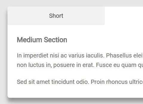 Componente de pestañas CSS puro con transiciones entre alturas variables